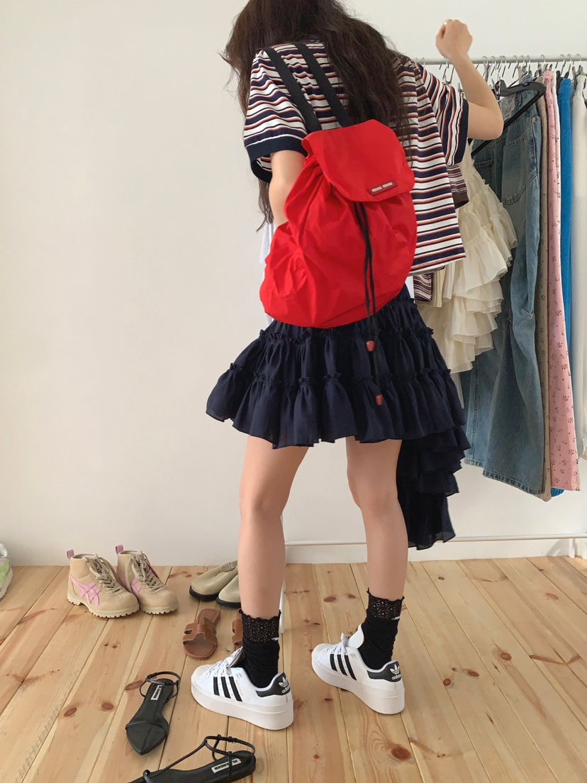 JKICHI韓國㊣直郵東大門代購女裝新品時尚人氣休閑短裙腰帶JKICHI短裙
