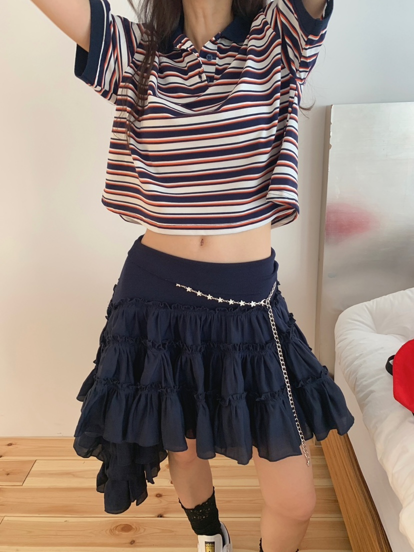 JKICHI韓國㊣直郵東大門代購女裝新品時尚人氣休閑短裙腰帶JKICHI短裙