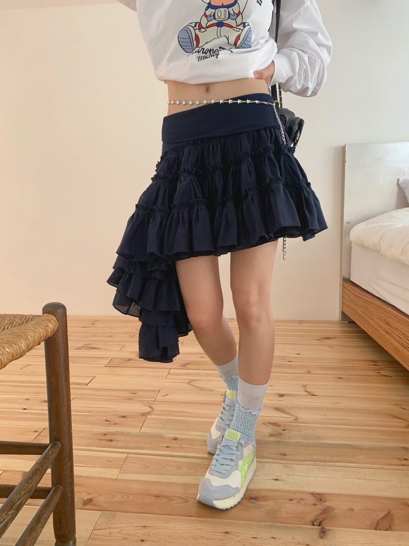 JKICHI韓國㊣直郵東大門代購女裝新品時尚人氣休閑短裙腰帶JKICHI短裙圖色2