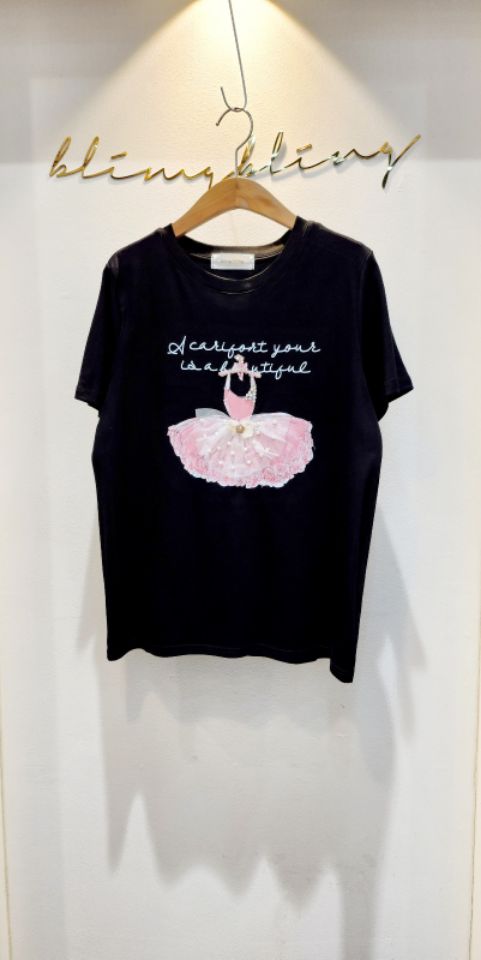 RICO韓國㊣直郵東大門代購女裝新款25春夏熱賣休閑人氣時尚T恤bling bling/RICOT恤圖色1