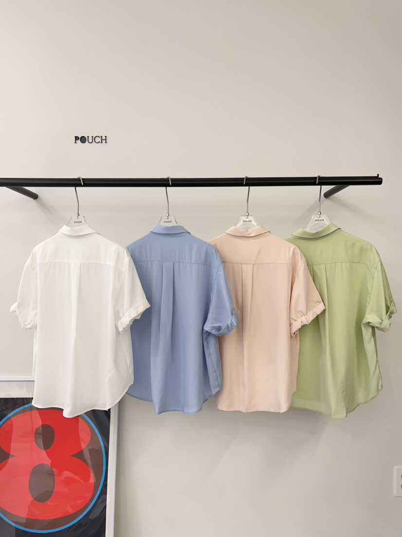 POUCH直郵韓國代購㊣女裝新品時尚推薦25春夏人氣襯衫蕾絲衫POUCH襯衫/蕾絲衫