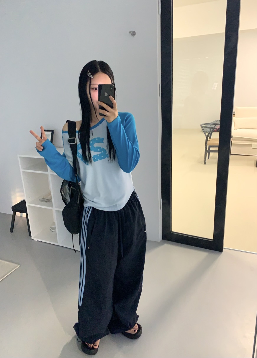 SEOLO韓國直郵㊣女裝新品人氣推薦休閑25春夏熱賣時尚長袖T恤Seolo seoul長袖T恤