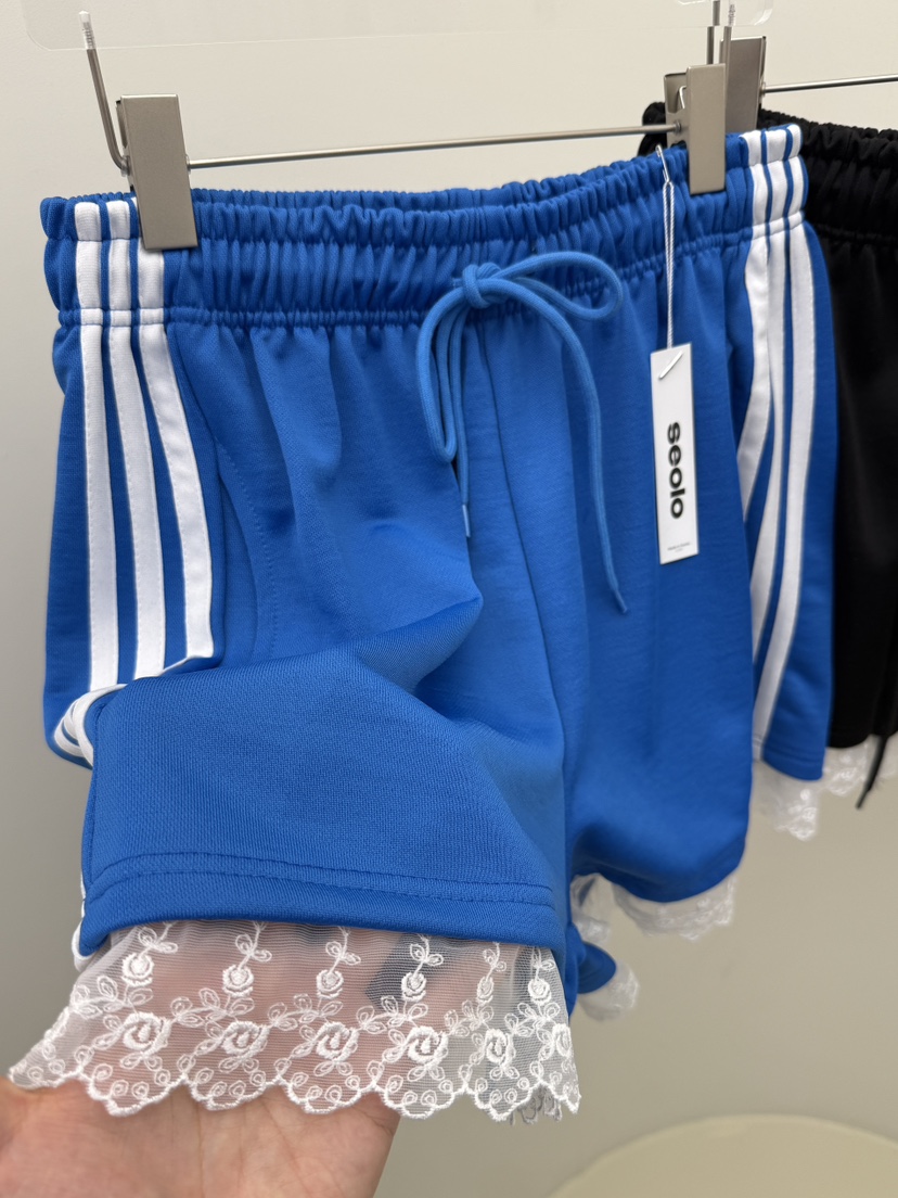 SEOLO直郵韓國代購㊣女裝新品人氣時尚休閑推薦25春夏短褲刺繡Seolo seoul短褲