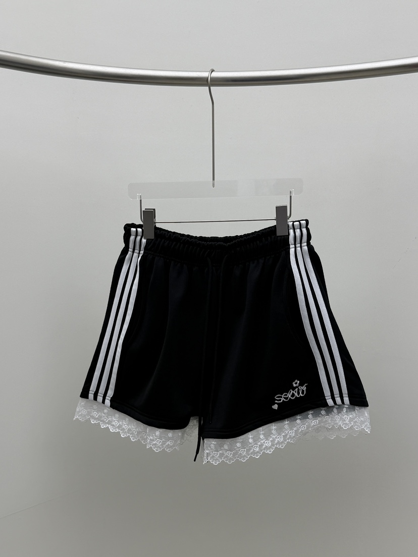 SEOLO直郵韓國代購㊣女裝新品人氣時尚休閑推薦25春夏短褲刺繡Seolo seoul短褲圖色3