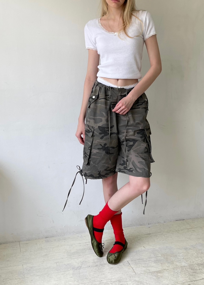ANOTHER AVENUE韓國㊣直郵東大門代購女裝新品25春夏短褲迷彩ANOTHER AVENUE短褲