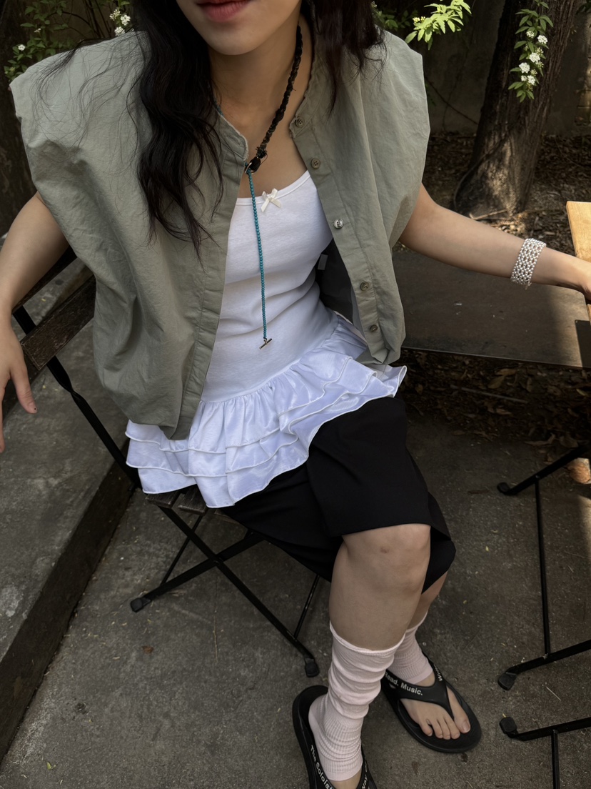 FRANC—L韓國直郵㊣女裝新款人氣時尚吊帶背心不含內搭緞面FRANC吊帶/背心