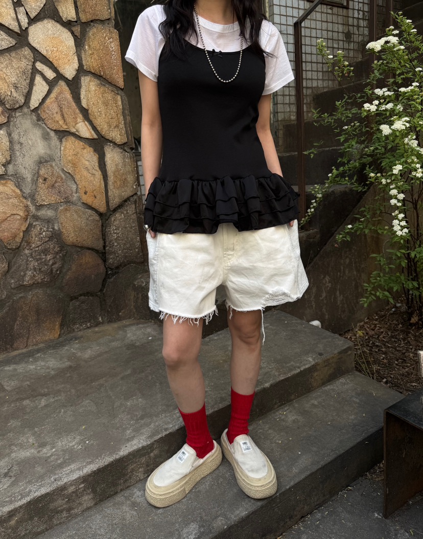 FRANC—L韓國直郵㊣女裝新款人氣時尚吊帶背心不含內搭緞面FRANC吊帶/背心