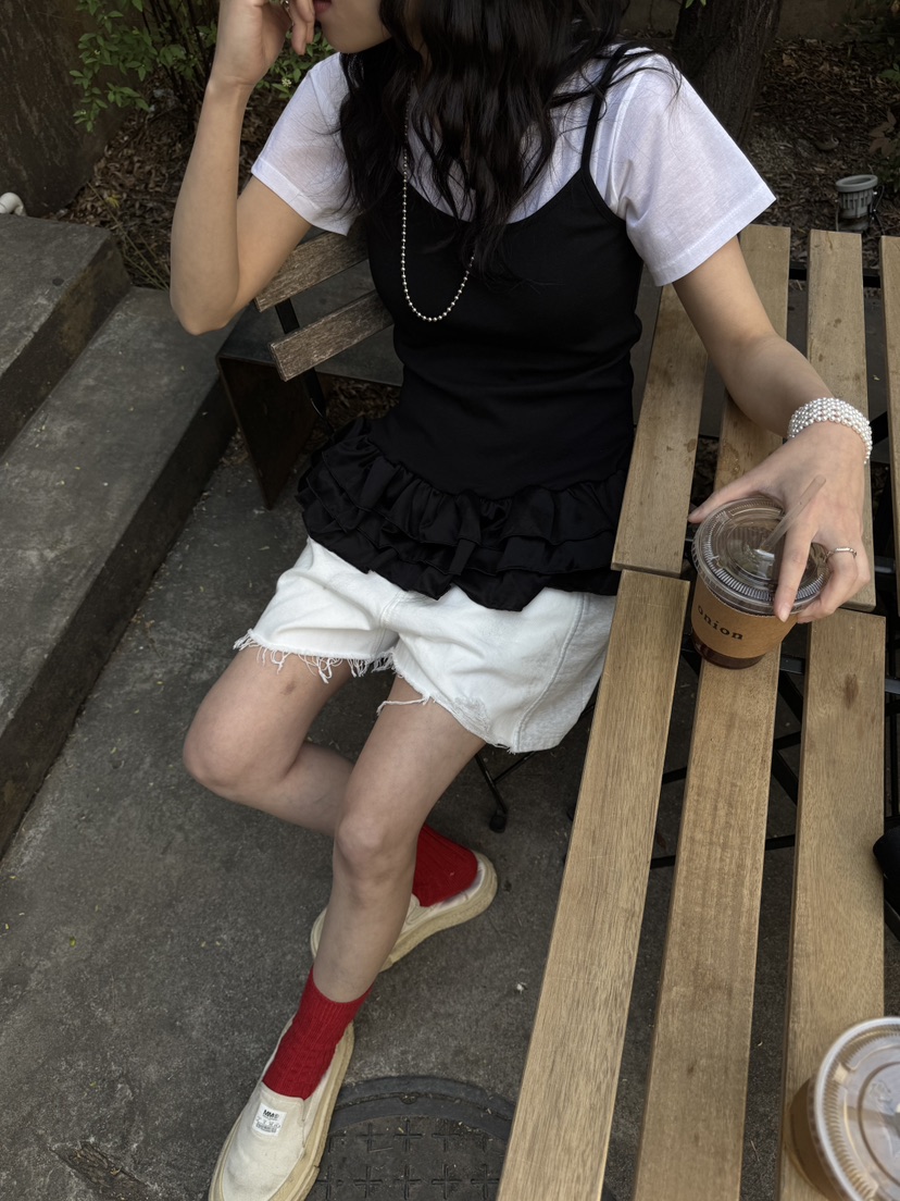 FRANC—L韓國直郵㊣女裝新款人氣時尚吊帶背心不含內搭緞面FRANC吊帶/背心