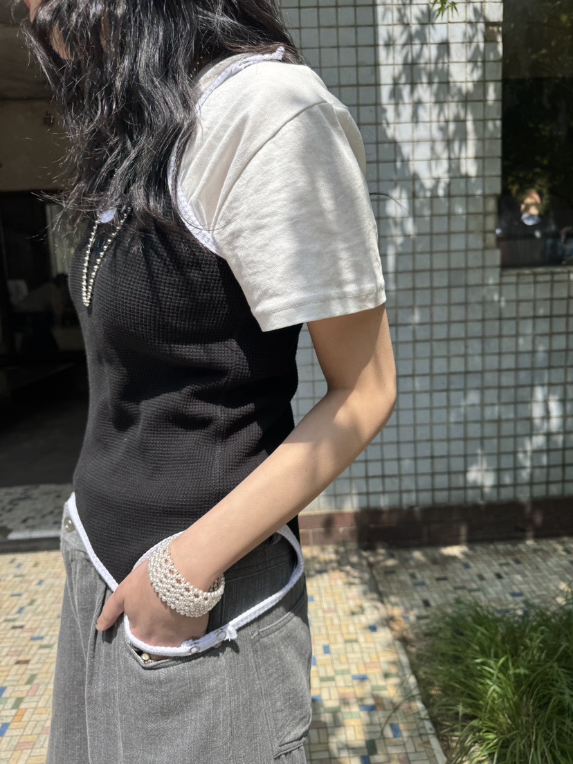 FRANC—L韓國直郵㊣東大門實拍女裝新品時尚吊帶背心不含內搭兩種穿法FRANC吊帶/背心