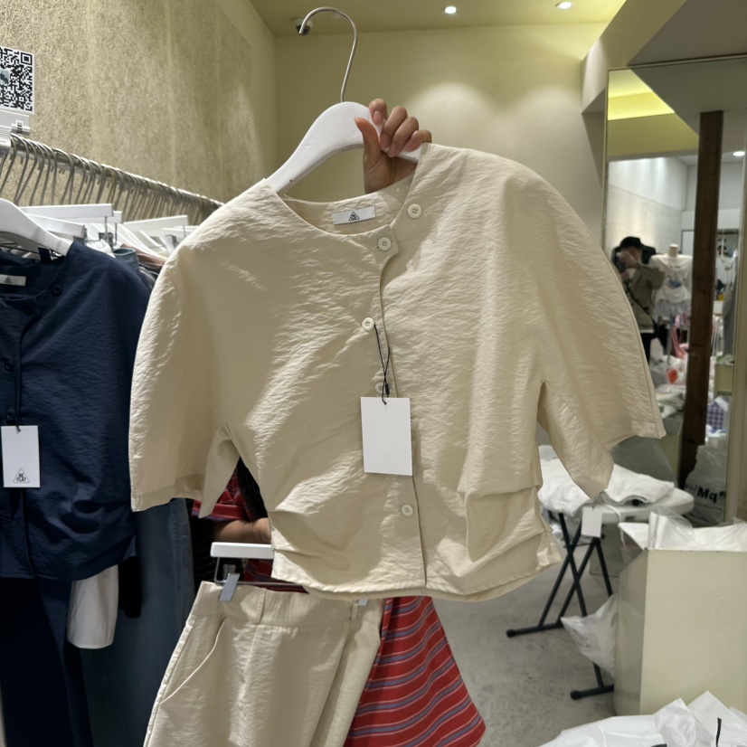 REFLAT直郵韓國代購㊣女裝新品熱賣推薦時尚25春夏襯衫蕾絲衫REFLAT襯衫/蕾絲衫圖色2