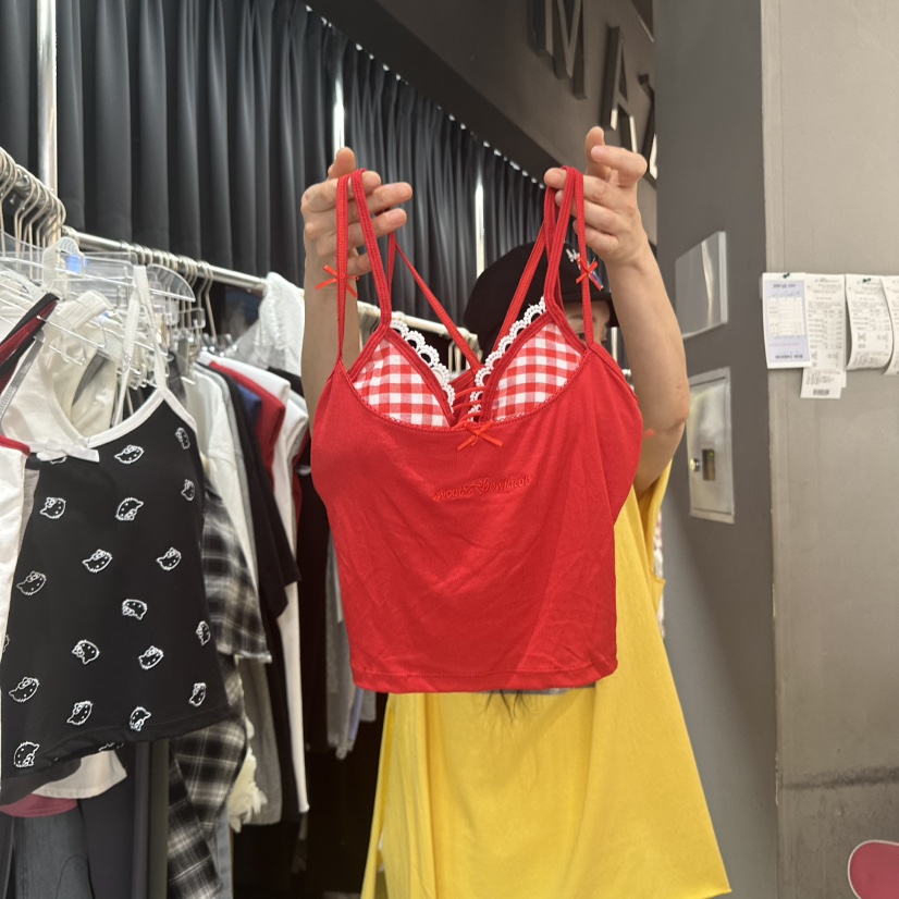MOMAZU韓國直郵㊣女裝新品25春夏時尚熱賣推薦休閑吊帶背心MOMAZU吊帶/背心圖色1