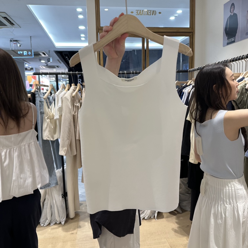OVERTAKE韓國直郵㊣女裝新款人氣熱賣推薦25春夏休閑吊帶背心OVERTAKE吊帶/背心圖色1