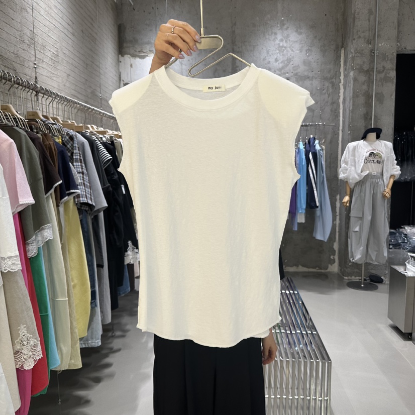 JUNI直郵韓國代購㊣女裝新品時尚25春夏推薦熱賣休閑吊帶背心my juni吊帶/背心圖色1