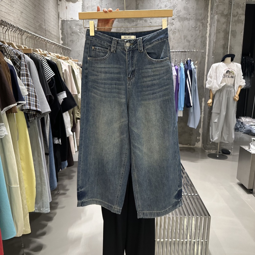 JUNI韓國㊣直郵東大門代購女裝新品休閑推薦熱賣人氣牛仔褲my juni牛仔褲