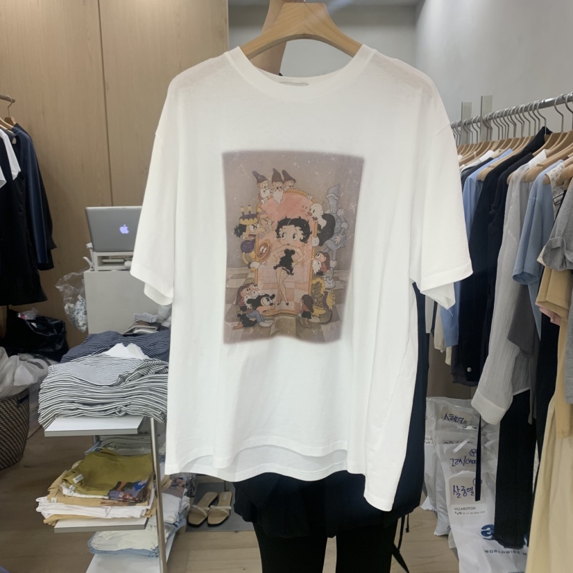 VILLABUTTON直郵韓國代購㊣女裝新品推薦25春夏熱賣休閑T恤VILLABUTTONT恤圖色2