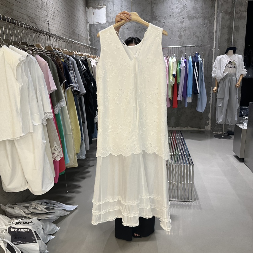 JUNI韓國直郵㊣女裝新品時尚熱賣人氣推薦25春夏休閑連衣裙my juni連衣裙