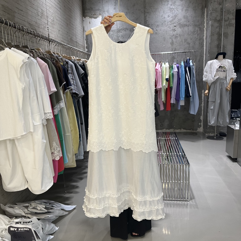 JUNI韓國直郵㊣女裝新品時尚熱賣人氣推薦25春夏休閑連衣裙my juni連衣裙