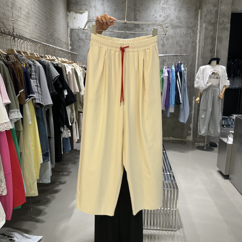 JUNI韓國直郵㊣女裝新品25春夏休閑人氣時尚熱賣休閑褲兔子my juni休閑褲圖色1