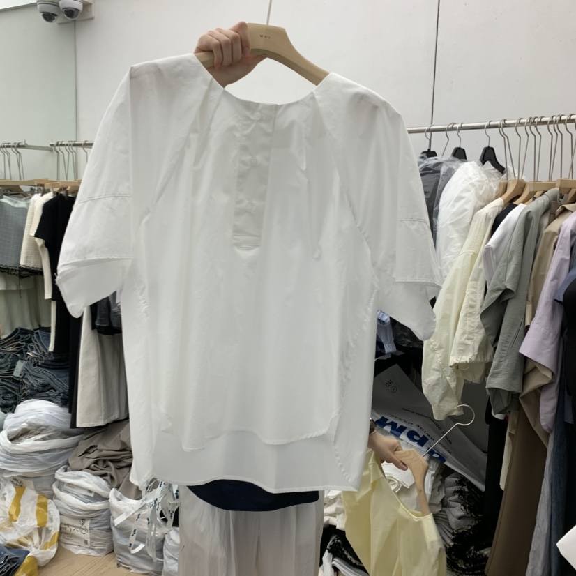 MOI-A韓國㊣直郵東大門代購女裝新品25春夏休閑襯衫蕾絲衫MOI-A襯衫/蕾絲衫圖色1