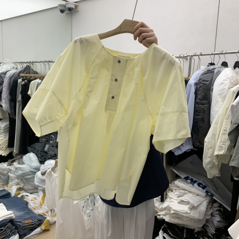 MOI-A韓國㊣直郵東大門代購女裝新品25春夏休閑襯衫蕾絲衫MOI-A襯衫/蕾絲衫圖色2