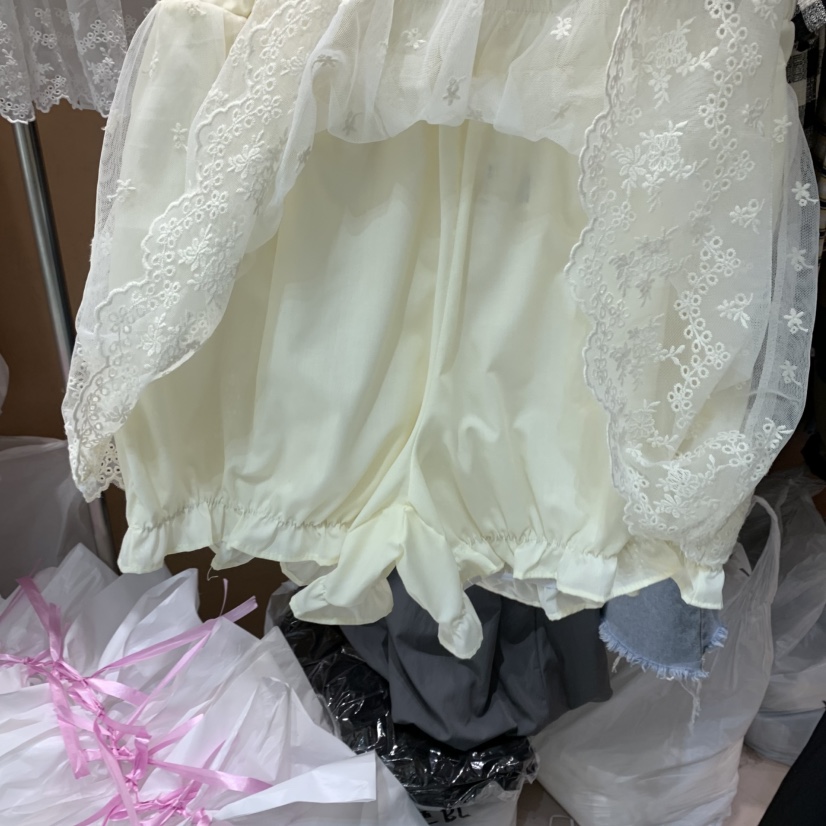 BY FLOW韓國㊣直郵東大門代購女裝新款25春夏時尚裙褲蕾絲BY FLOW裙褲