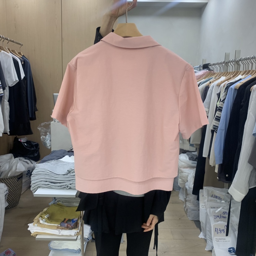 VILLABUTTON韓國直郵㊣女裝新款時尚人氣熱賣休閑襯衫蕾絲衫VILLABUTTON襯衫/蕾絲衫
