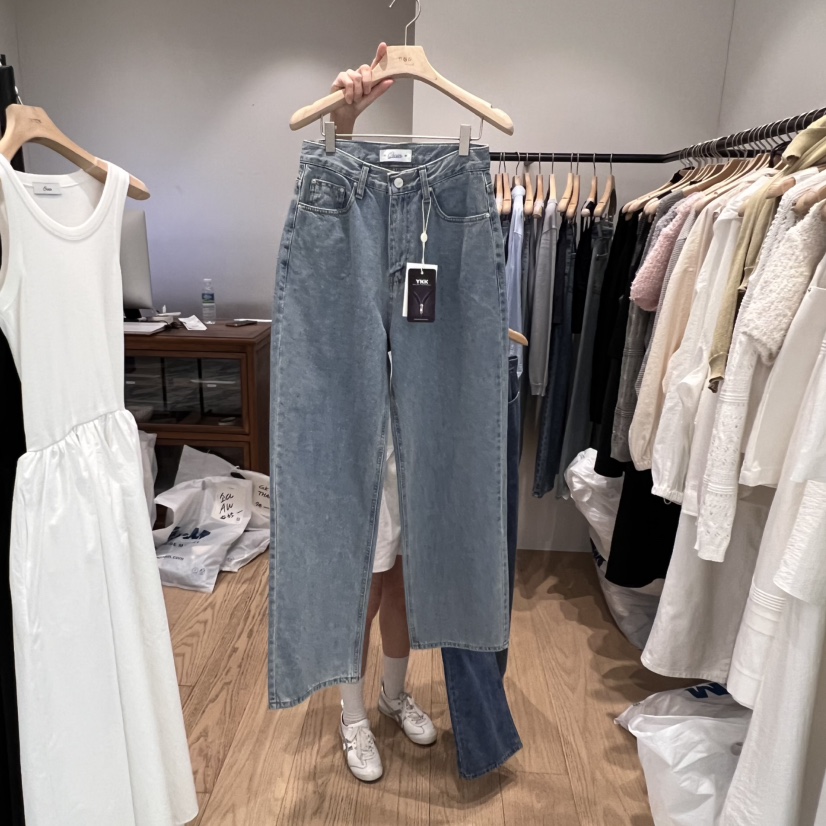 OURIN直郵韓國代購㊣女裝新款推薦熱賣休閑時尚人氣25春夏牛仔褲OURIN牛仔褲