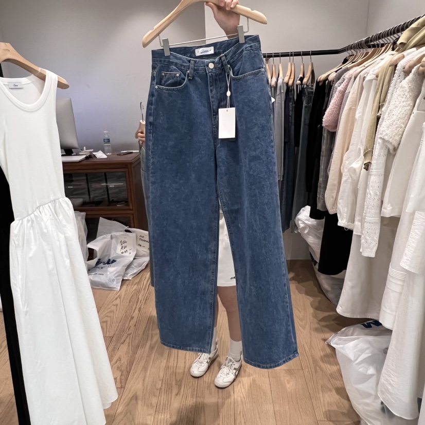 OURIN直郵韓國代購㊣女裝新款推薦熱賣休閑時尚人氣25春夏牛仔褲OURIN牛仔褲圖色2