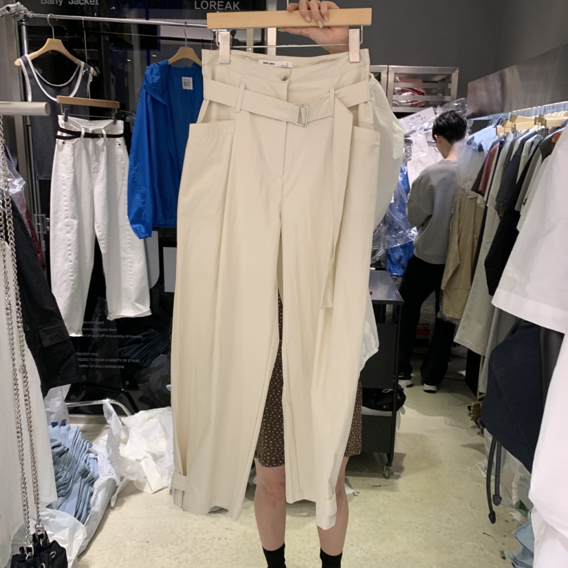 BANY ANCO直郵韓國代購㊣女裝新款25春夏人氣休閑褲含腰帶BANY ANCO休閑褲圖色1