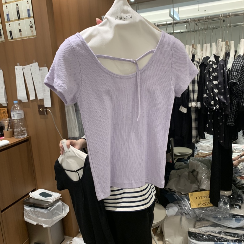 OGI韓國直郵㊣女裝新品熱賣25春夏推薦時尚人氣休閑T恤FLat OGIT恤圖色1