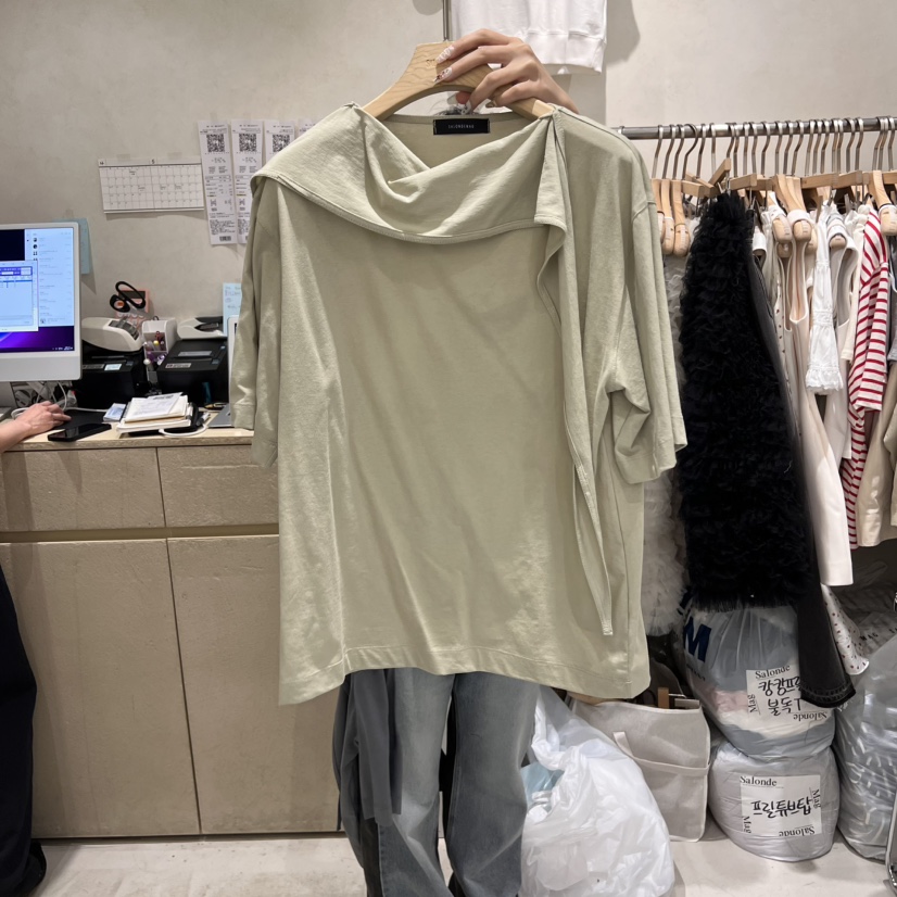 SALONDEMAG直郵韓國代購㊣女裝新品人氣休閑25春夏熱賣推薦T恤SALONDEMAGT恤圖色4