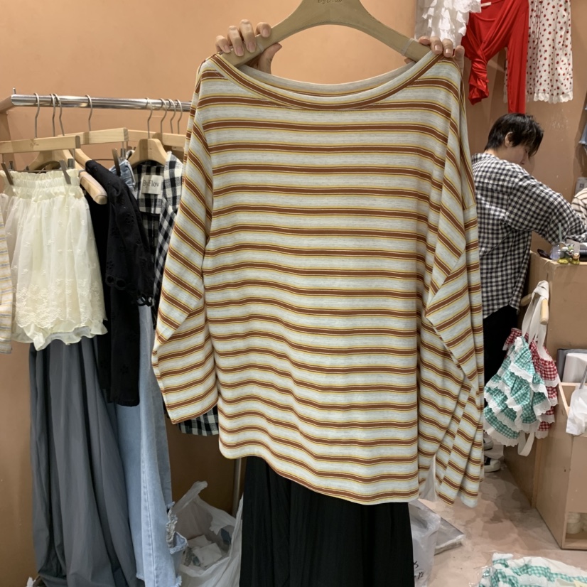 BY FLOW韓國㊣直郵東大門代購女裝新品休閑時尚推薦長袖T恤BY FLOW長袖T恤圖色3