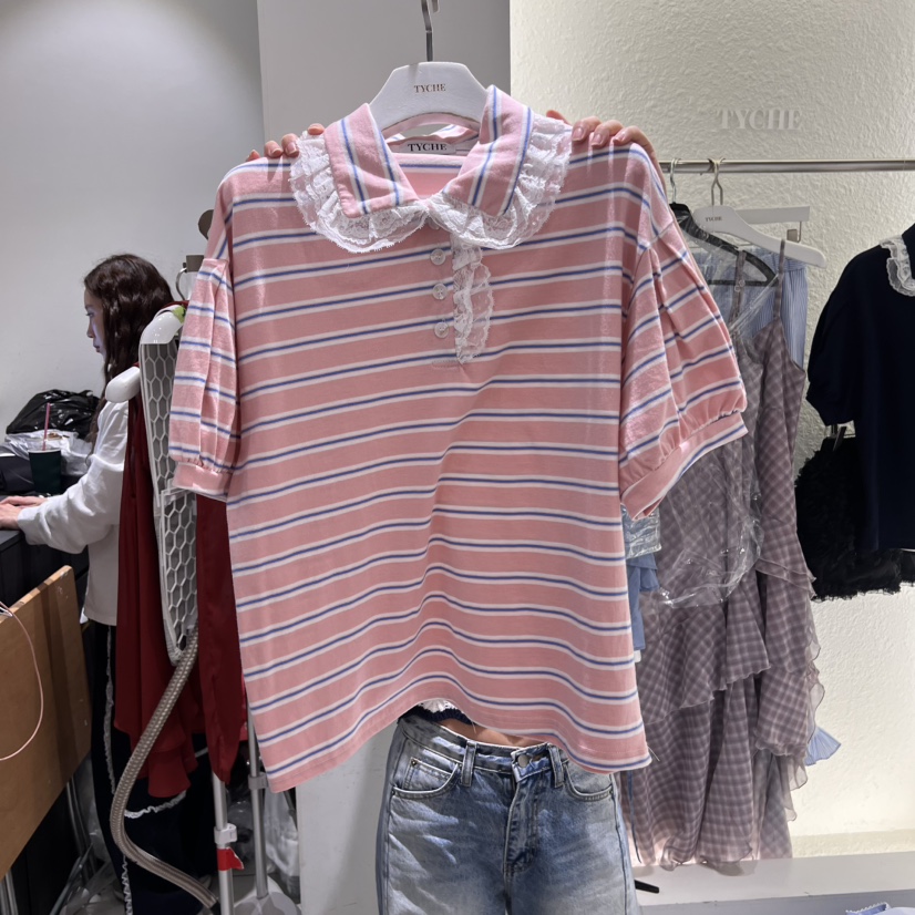 TYCHE直郵韓國代購㊣女裝新品人氣時尚25春夏熱賣推薦休閑T恤TYCHET恤圖色2