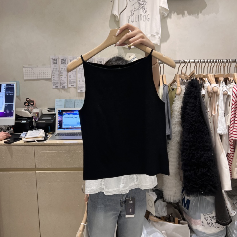 SALONDEMAG直郵韓國代購㊣女裝新款推薦時尚熱賣吊帶背心修身SALONDEMAG吊帶/背心圖色2