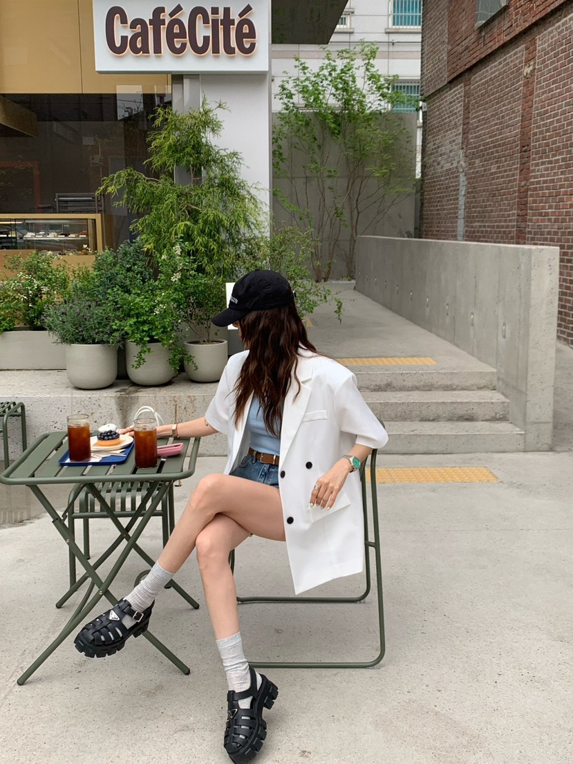 REVE CITE-L直郵韓國代購㊣女裝新款時尚推薦休閑25春夏夾克REVE CITE夾克