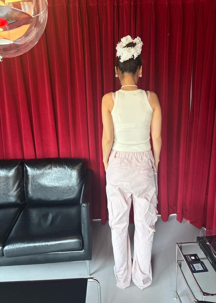PLATFORM-L東大門實拍女裝新款推薦職業人氣休閑褲工裝褲腰帶PLATFORM休閑褲
