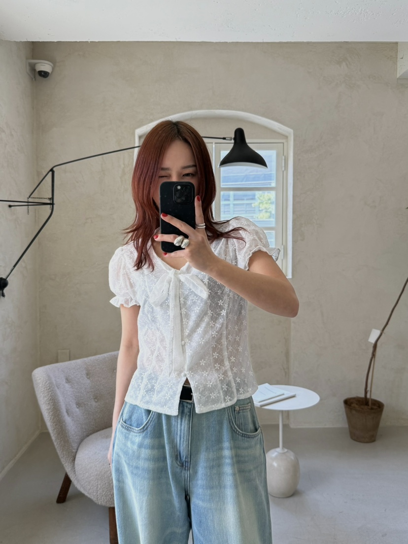 OVER NEAP韓國代購女裝新品人氣熱賣休閑真品推薦襯衫蕾絲衫OVER NEAR襯衫/蕾絲衫