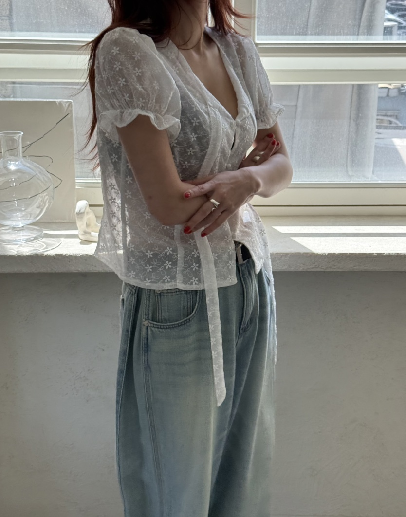 OVER NEAP韓國代購女裝新品人氣熱賣休閑真品推薦襯衫蕾絲衫OVER NEAR襯衫/蕾絲衫