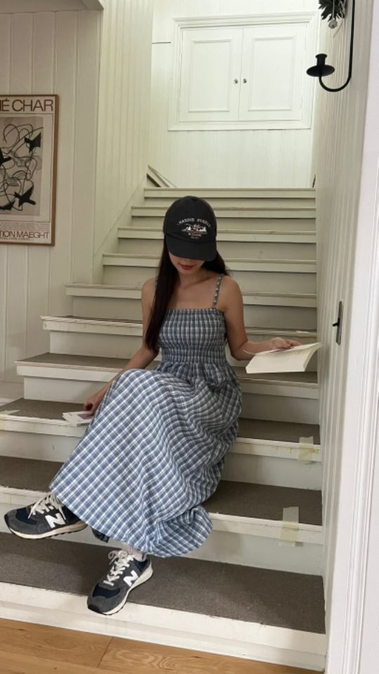 HEY/TO SEWING東大門實拍女士新款時尚25春夏推薦連衣裙格紋BY HEY/TO SEWING連衣裙