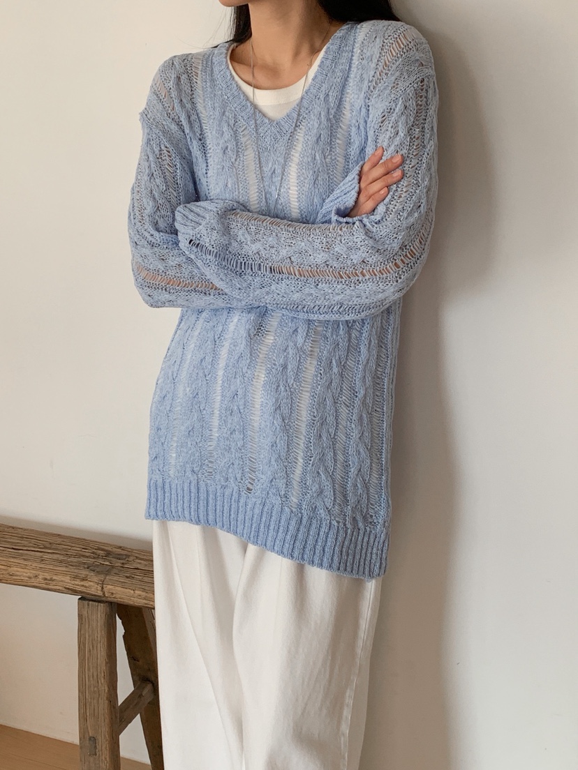 DARLUZ_MI韓國直郵女裝新款推薦25春夏職業真品熱賣時尚針織衫DARLUZ_MI針織衫