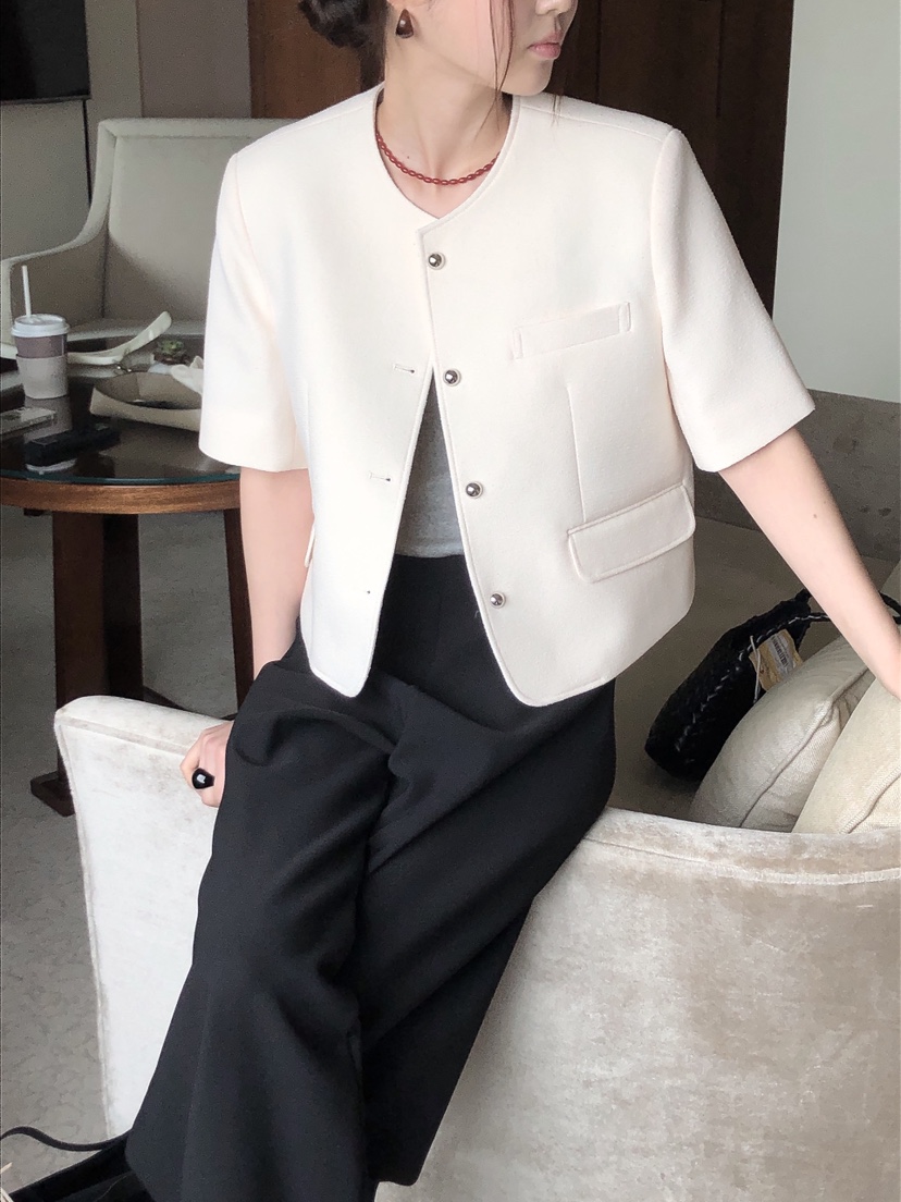 LE BUTTER韓國代購女士新款職業時尚25春夏熱賣夾克粗花呢LE BUTTER夾克