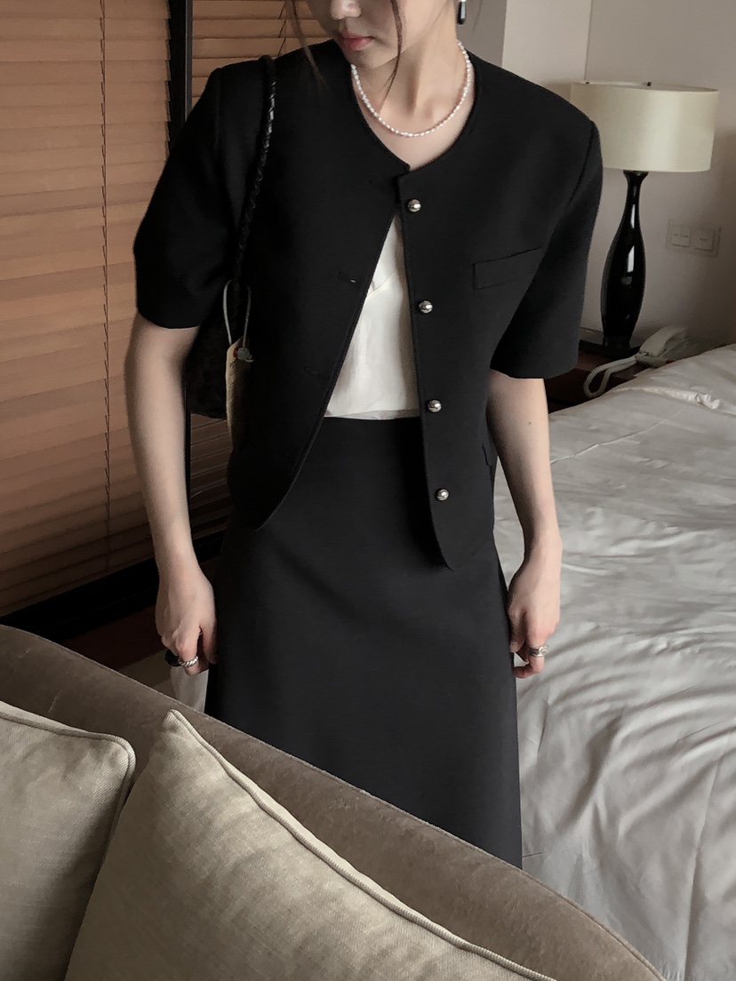 LE BUTTER韓國代購女士新款職業時尚25春夏熱賣夾克粗花呢LE BUTTER夾克