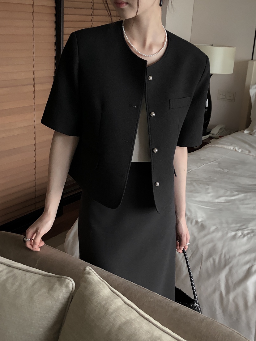 LE BUTTER韓國代購女士新款職業時尚25春夏熱賣夾克粗花呢LE BUTTER夾克