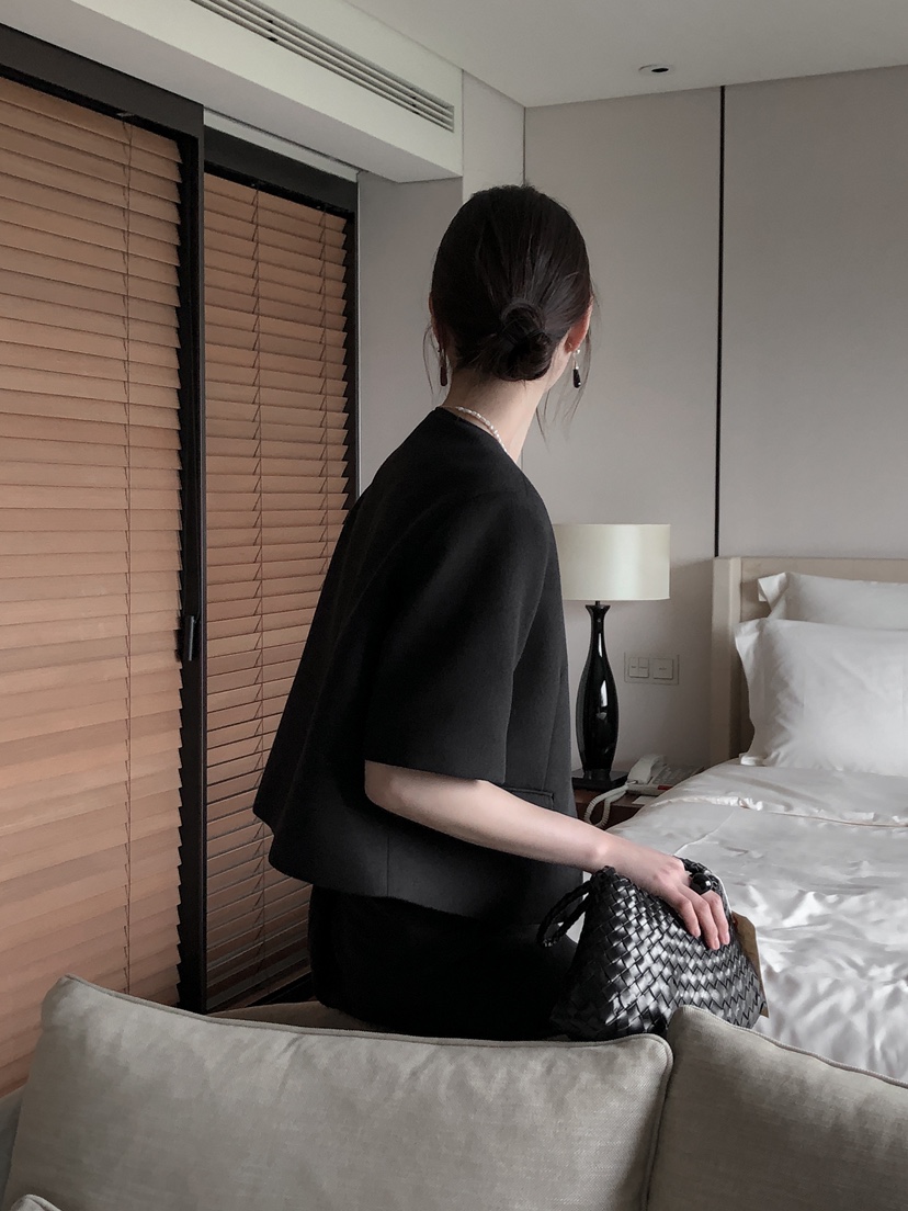 LE BUTTER韓國代購女士新款職業時尚25春夏熱賣夾克粗花呢LE BUTTER夾克