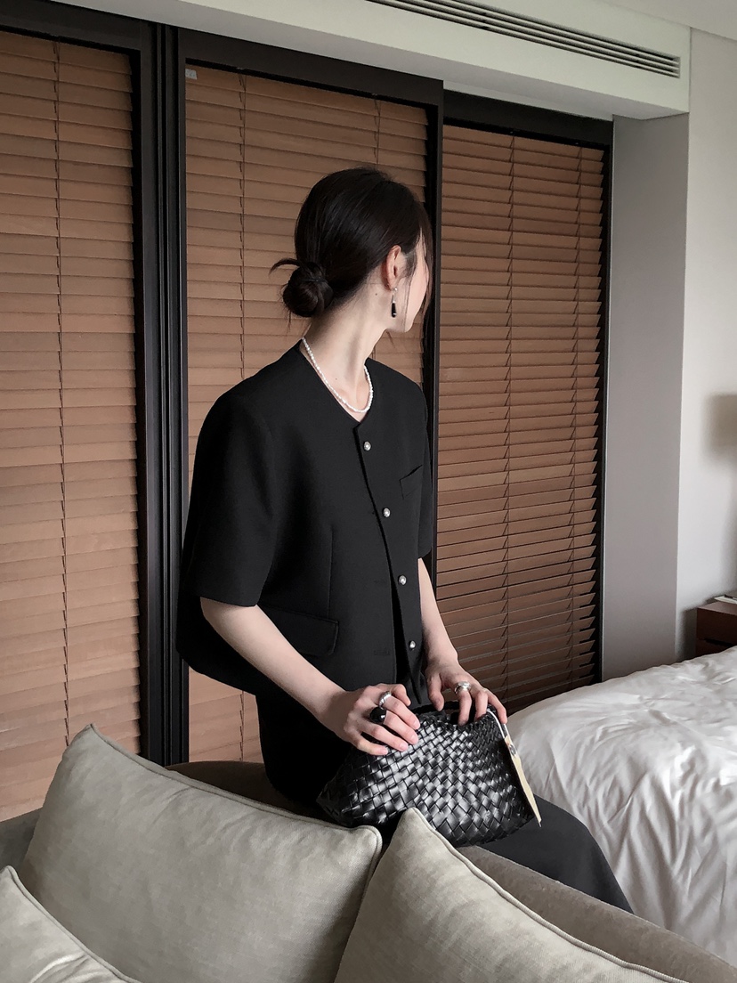 LE BUTTER韓國代購女士新款職業時尚25春夏熱賣夾克粗花呢LE BUTTER夾克