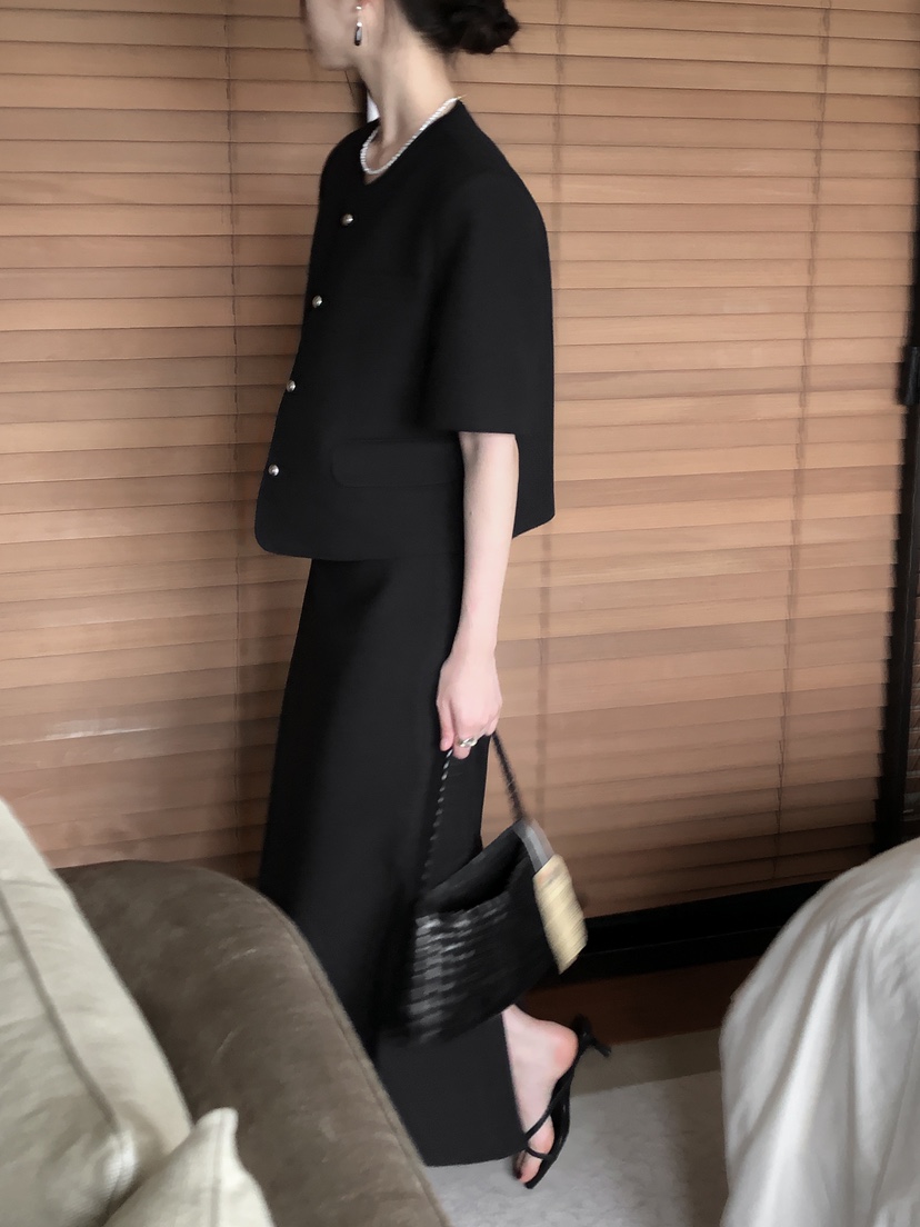 LE BUTTER韓國代購女士新款職業時尚25春夏熱賣夾克粗花呢LE BUTTER夾克