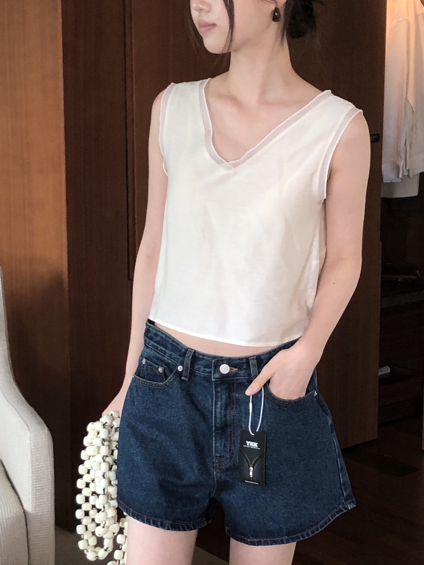LE BUTTER韓國代購女裝新品時尚推薦25春夏吊帶背心歐根紗LE BUTTER吊帶/背心