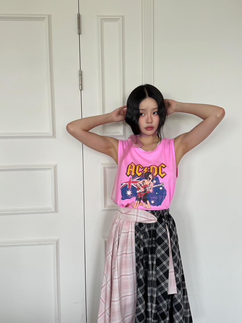 MAISONDEGLORY韓國直郵女士新款25春夏休閑熱賣吊帶背心復古MAISON DE GLORY吊帶/背心