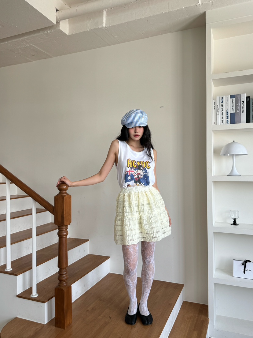 MAISONDEGLORY韓國直郵女士新款25春夏休閑熱賣吊帶背心復古MAISON DE GLORY吊帶/背心