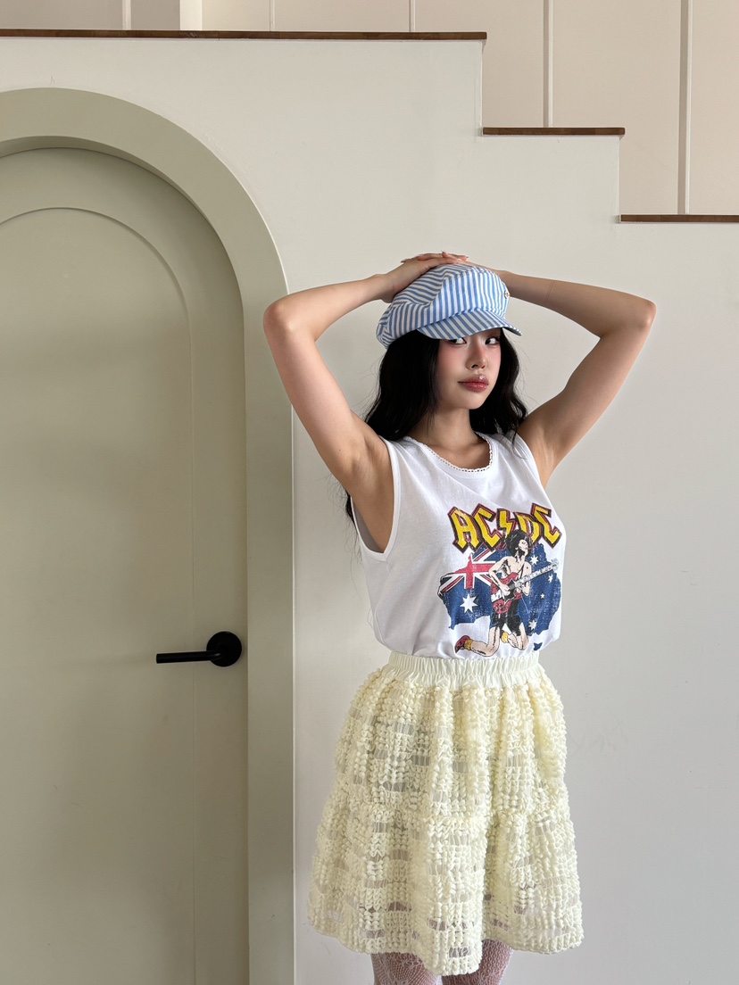 MAISONDEGLORY韓國直郵女士新款25春夏休閑熱賣吊帶背心復古MAISON DE GLORY吊帶/背心